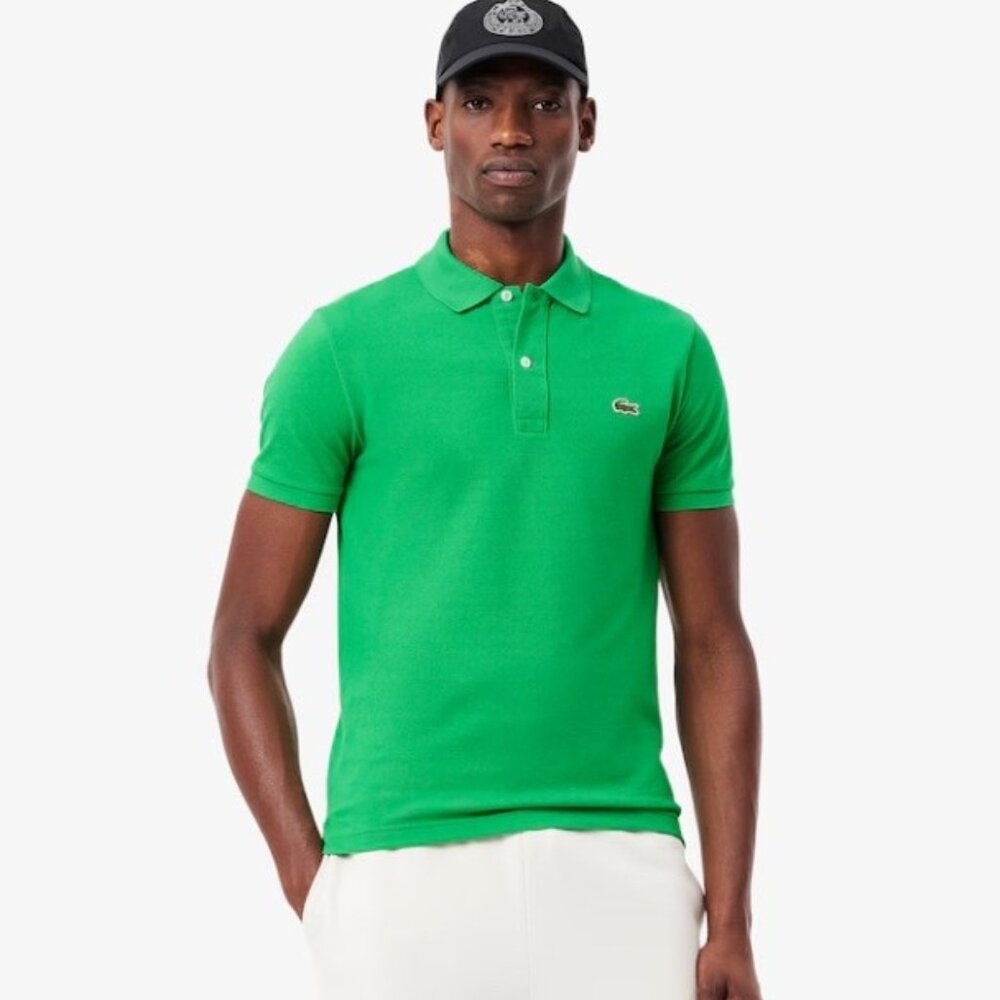 LACOSTE Piqué Polo Shirt Golf Tennis Laurent Boss Ralph Lauren Burberry Green